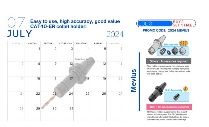 July Promotion for Mevius, Collect Holder | Tool Holder Manufacturer, Tooling Systems